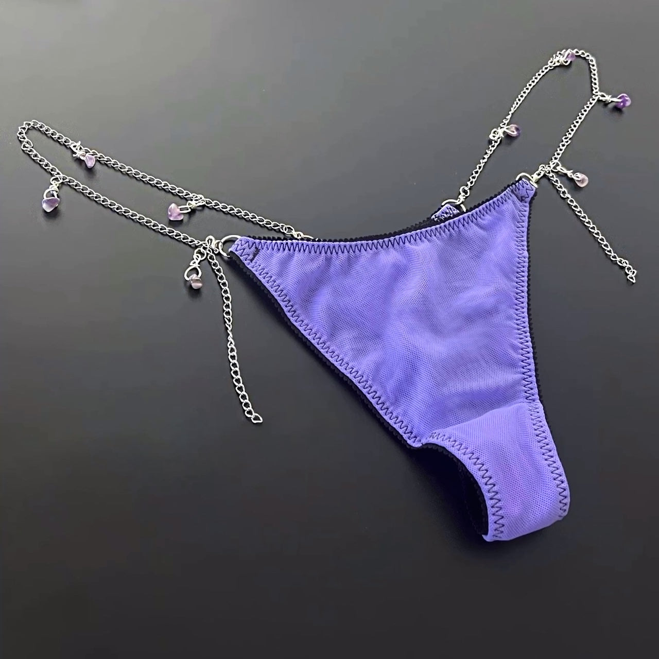 Amethyst Charm Thong